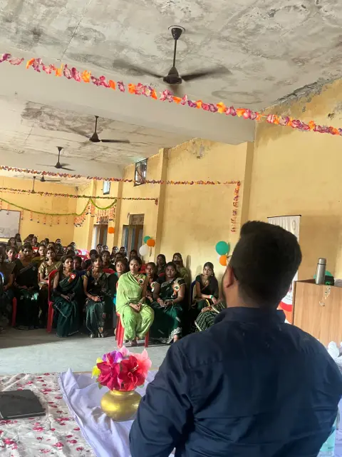 Independence Day celebration — assembled guests and students